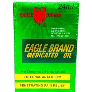 EAGLE BRAND Pain Relieve Hot Medicated Oil 0.8 Fl.Oz (24ml), Made In Singapore